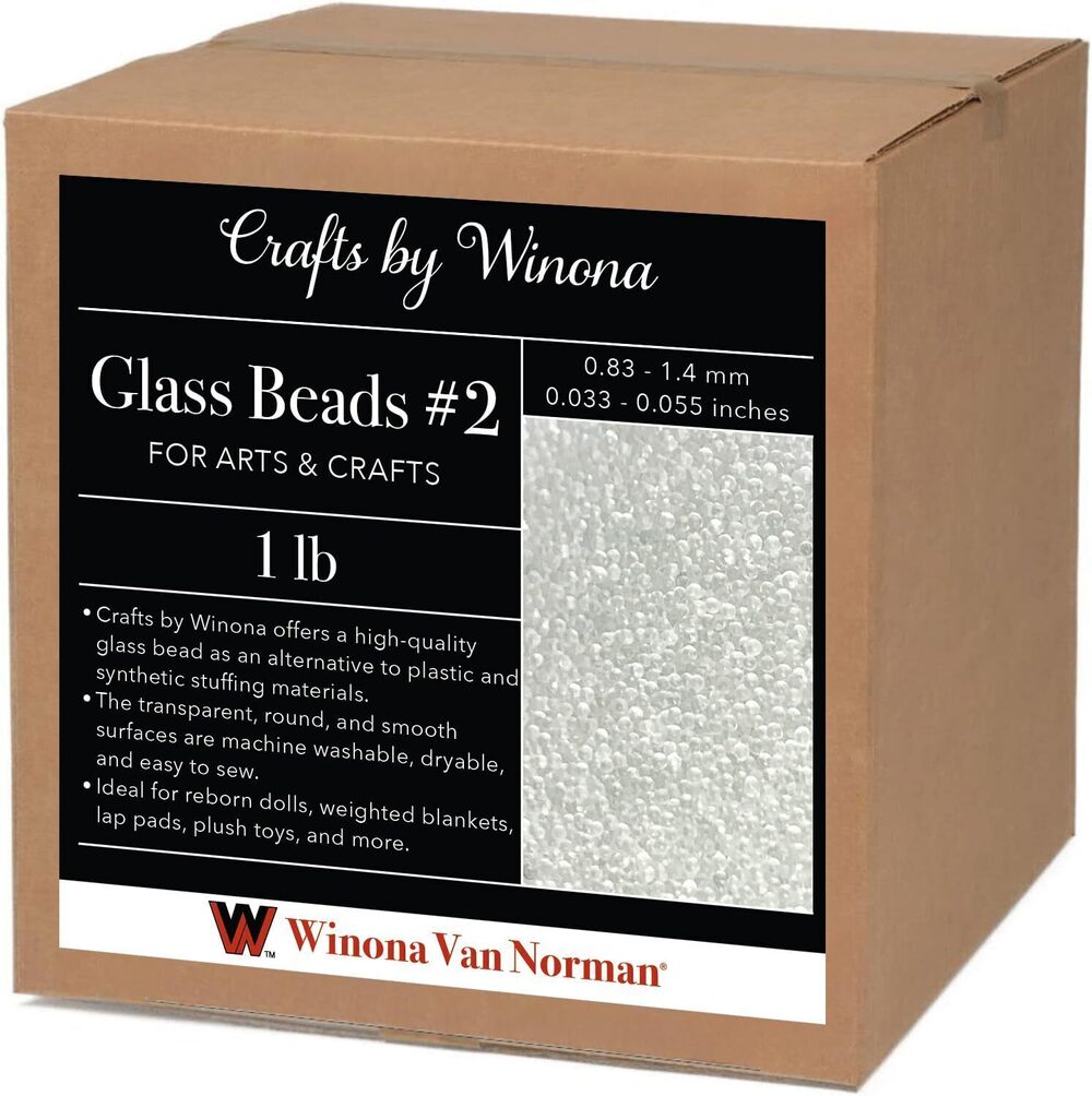 4803 Premium Weighted Filler for Crafts. Glass Bead Size 2, 14-20 Mesh